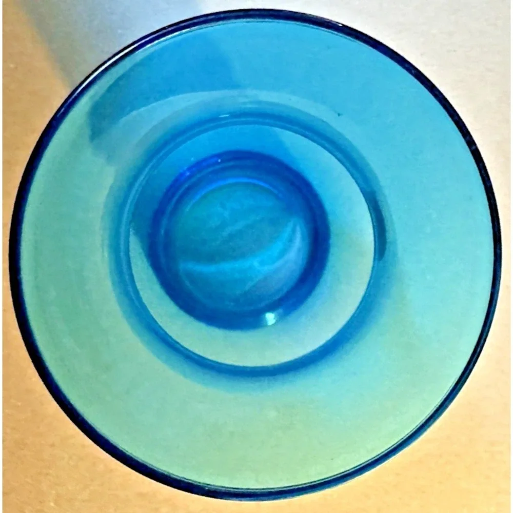 Royal Leerdam Williamsburg Blue Glass Lamp/Lantern Globe